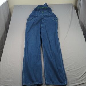 Liberty Overalls Mens 42x32‎ Blue Denim Utility Hamer Loop Carpenter Workwear